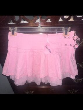 Sugar Thrillz Pink Layered Mini Skirt